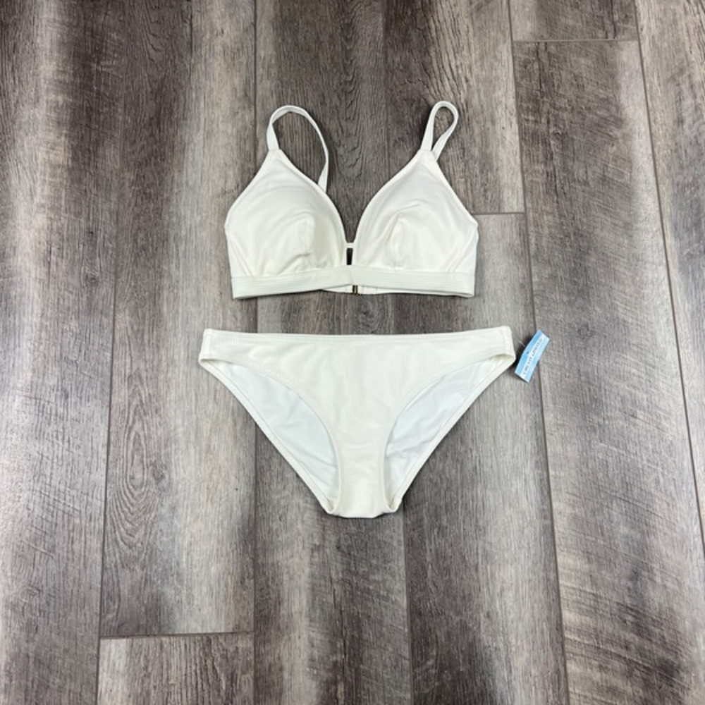 Lively Cream Ribbed Bikini Set